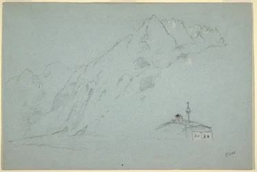 Zeichnung, Berge in der Nähe von Abtenau, Salzkammergut, 5. August 1868