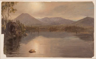 Zeichnung, Berge Katahdin und Turner vom Lake Katahdin, Maine, 1855–60
