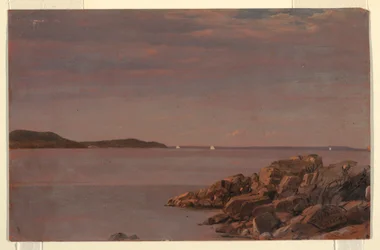 Zeichnung, Insel Mt. Desert, Küste von Maine, 1850