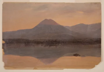 Zeichnung, Berg Katahdin vom Lake Katahdin, 1860–70