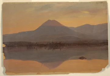 Zeichnung, Berg Katahdin vom Lake Katahdin, 1860–70