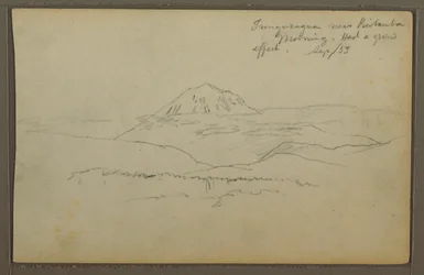 Zeichnung, Mt. Tungurahua, Riobamba, Ecuador, September 1853