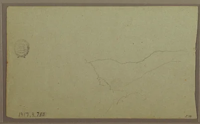 Zeichnung, in der Nähe von San Miguel, Ecuador; Rückseite: Unvollendete Bergskizze, 2. Juni 1857