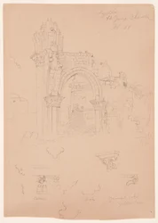Ruinen der St.-Georgs-Kirche, Lydda [heutiges Lod], 7. Februar 1868