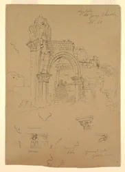 Ruinen der St.-Georgs-Kirche, Lydda [heutiges Lod], 7. Februar 1868