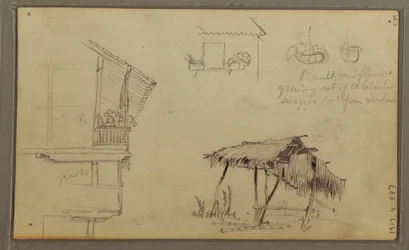 Skizzen, Ecuador oder Kolumbien; Verso: Skizzen, Ecuador oder Kolumbien, 1857