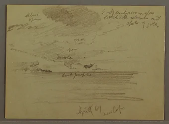 Himmelsstudie über Meer, April 1869