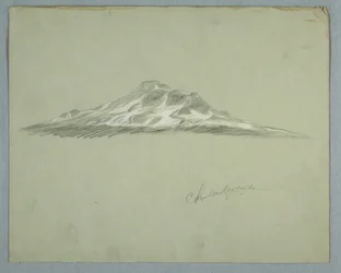 Schneebedeckter Gipfel des Chimborazo, Ecuador, Juli 1857