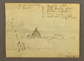 Petersdom und Vatikanstadt (von Norden gesehen), Rom, Italien, Januar 1869