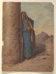 Zeichnung, Stehender Beduine, 1868