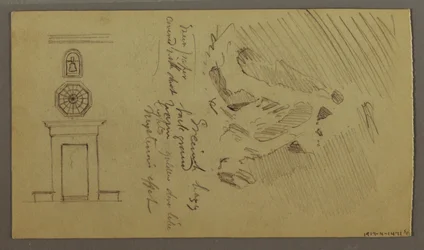 Studien von Tischteilen, möglicherweise 1868–69