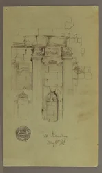 Studie von Tempelruinen, 8. Mai 1868