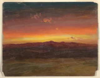 Zeichnung, Sonnenuntergang, 1860–70