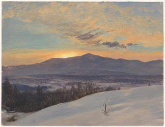 Sonnenuntergang über dem Hudson Valley, Winter