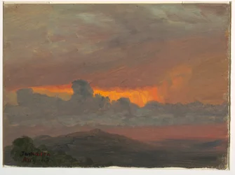 Zeichnung, Sonnenuntergang, August 1865
