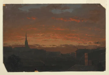 Sonnenuntergang bei Hudson, New York