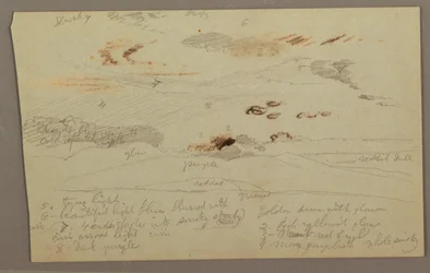 Zeichnung, Sonnenuntergang, möglicherweise 1860