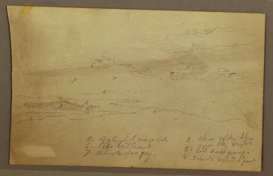 Zeichnung, Sonnenuntergang, möglicherweise 1860er