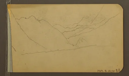 Tal; Verso: Berggipfel, 1889