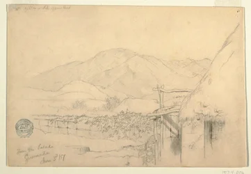 Blick vom Gasthaus in Guaranda, Ecuador, 3. Juni 1857