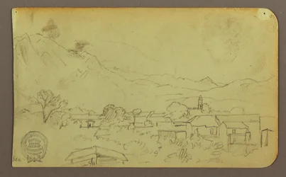 Dorf; Verso: Hügel, Dezember 1883