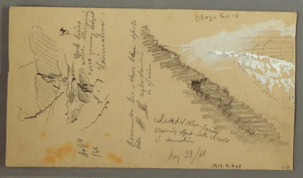 Frauen waschen an einem Trog, Berge, 28. August 1868