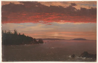 Schoodic-Halbinsel vom Mount Desert bei Sonnenaufgang