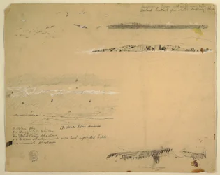 Studien von Möwen, felsige Küste und bewölkter Himmel, Great Manan, Kanada