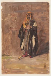 Studie eines stehenden Beduinen