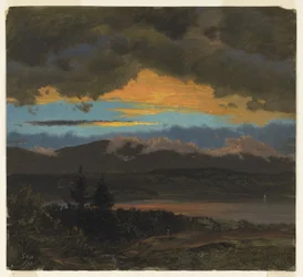 Sonnenuntergang über dem Hudson Valley, New York