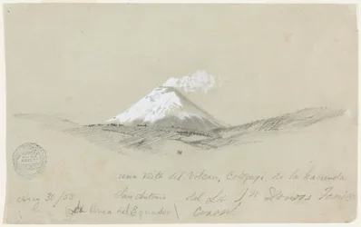 Blick auf Cotapaxi von der Hacienda San Antonio, Ecuador