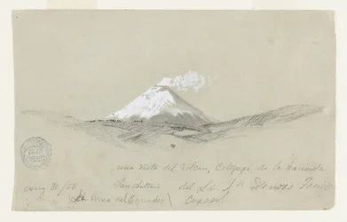 Blick auf Cotapaxi von der Hacienda San Antonio, Ecuador