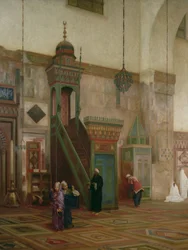 Detail des Inneren der Großen Moschee, Damaskus
