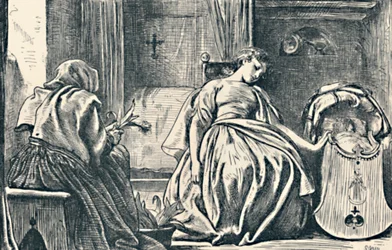 Tessa zu Hause. Aus George Eliots Romola, 1862-63, 1923
