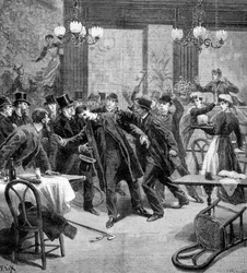 Angriff auf M. Georgewitch, Minister von Serbien in Paris 1893
