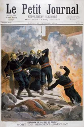 Tod von Sergeant Bauchat, Rue de Reuilly, Paris, 1894