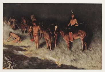Feuer auf der Prärie, aus Colliers Weekly, 1908