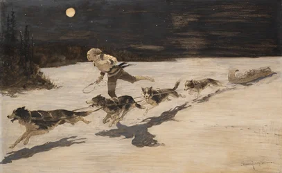 "Huskie" Hunde auf der gefrorenen Autobahn (Talking Musquash)