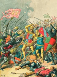 König Johann in der Schlacht von Poitiers