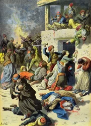 Massaker auf Kreta durch die Türken im Juli 1896 (Gravur)
