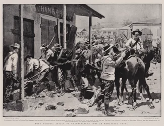 Burenhumor, Angriff auf Chamberlains Laden in Newcastle, Natal