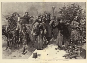 Silvester in Russland, Geschenke auf der Straße kaufen