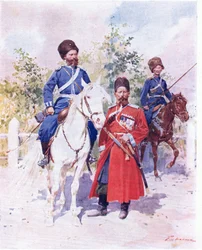 Russische Soldaten um 1900