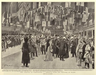 Die Ankunft in Paddington, eine Begrüßung von der Prinzessin von Wales