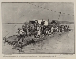 Die Fähre über den Vaal-Fluss bei Windsorton, in der Nähe von Kimberley