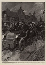 Das Auto im Krieg, Offiziere bei den Manövern der deutschen Armee