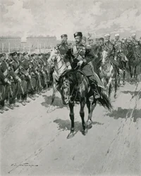 Der Zar inspiziert seine Truppen