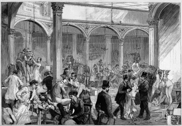 Ansicht des Ateliers für die Herstellung und Montage der Wachsfiguren des Musée Grévin in Paris