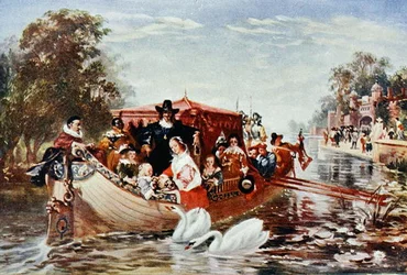 Die glücklicheren Tage von Karl I. (1625-49), Illustration aus 