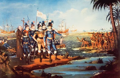 Die Landung von Christoph Kolumbus in der Neuen Welt